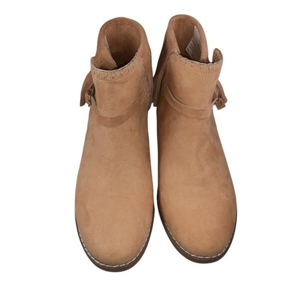 American Eagle Outfitters Tan Suede Booties with Fringe Size 8.5 Great Condition